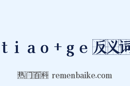 tiao+ge反义词是什么意思的图片